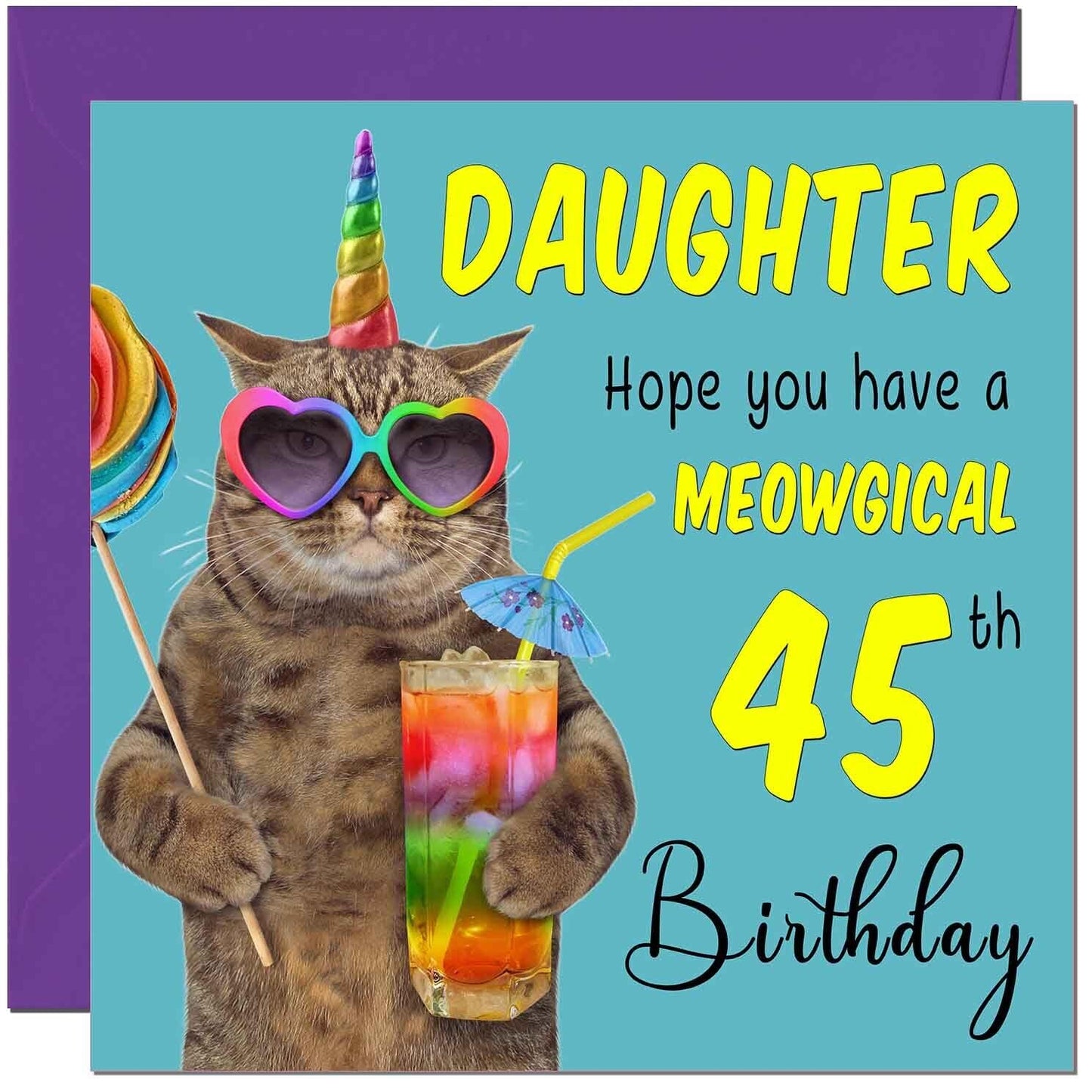 Daughter Birthday Card - Meowgical Cat Funny