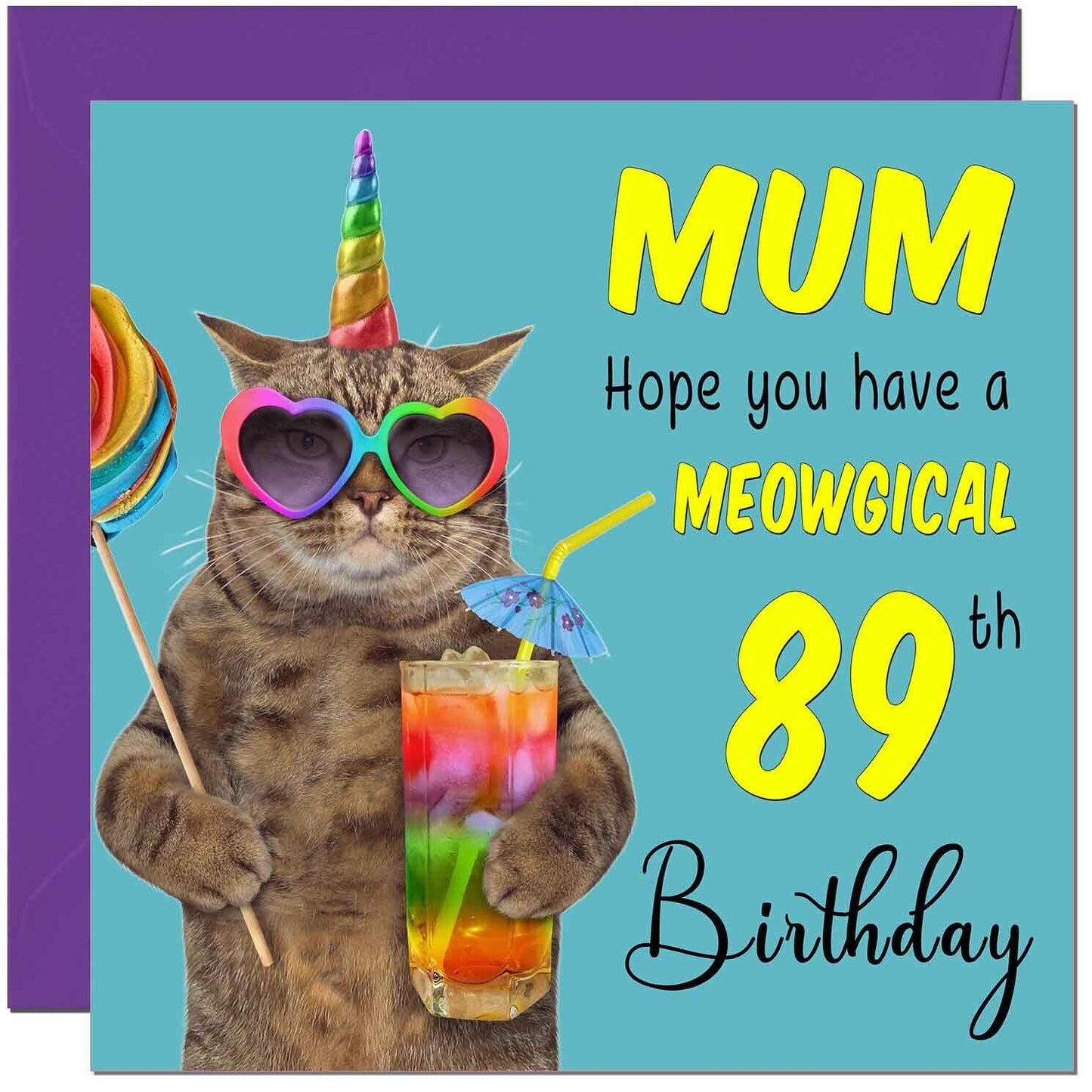 Mum Birthday Card - Meowgical Cat Funny Mom Mother