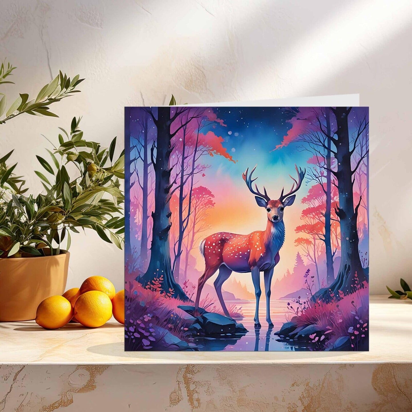 Deer Greeting Card - Any Occasion - beautiful Deer Illustration Art