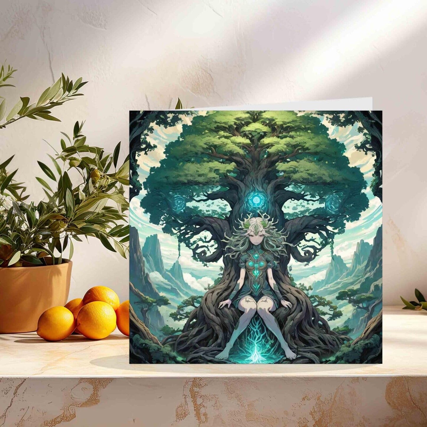 Tree of Life Anime Greeting Card - Nature 145mm x 145mm