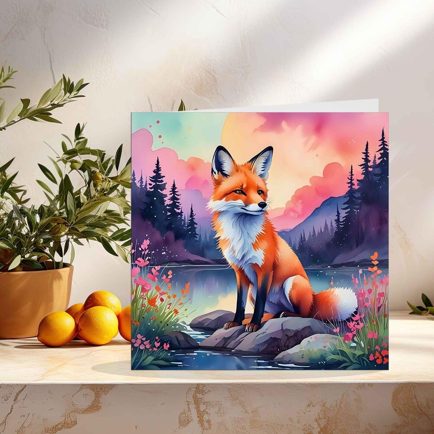 Fox Greeting Card - Any Occasion - beautiful Fox Illustration Art