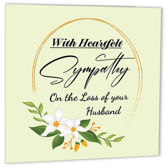 Sorry for your loss HUSBAND sympathy card, condolences Bereavement - Purple Fox Gifts