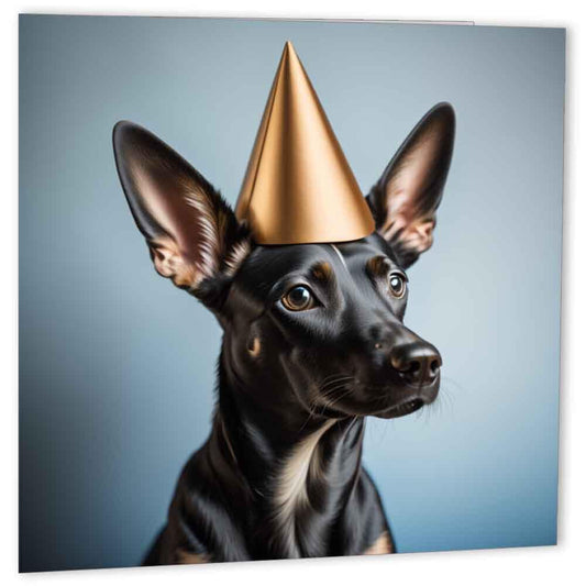Xoloitzcuintle Xolo Greeting Card 147 x 147mm Mexican Hairless Dog birthday Card - Purple Fox Gifts