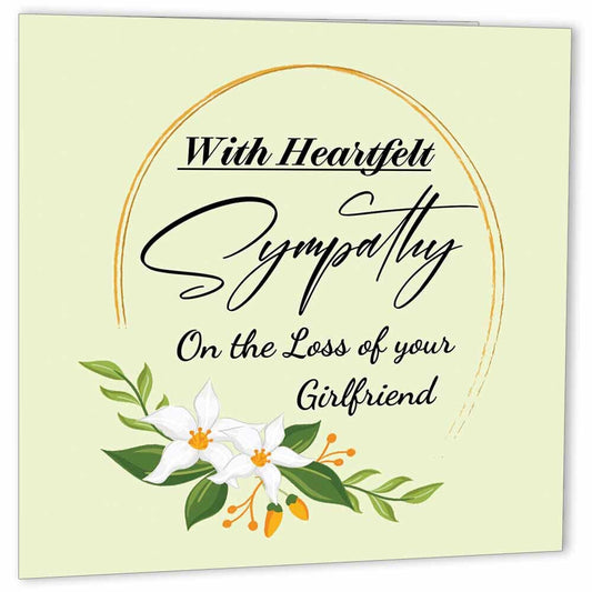 Sorry for your loss GIRLFRIEND sympathy card, condolences Bereavement - Purple Fox Gifts