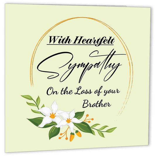 Sorry for your loss BROTHER sympathy card, condolences Bereavement - Purple Fox Gifts