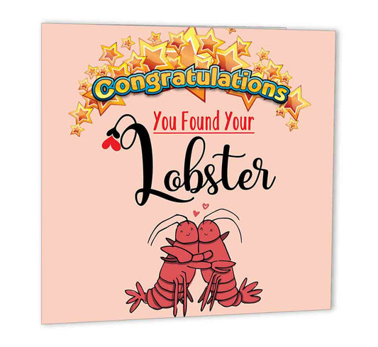 You're My Lobster Congratulations Found Lobster cute card boyfriend girlfriend - Purple Fox Gifts