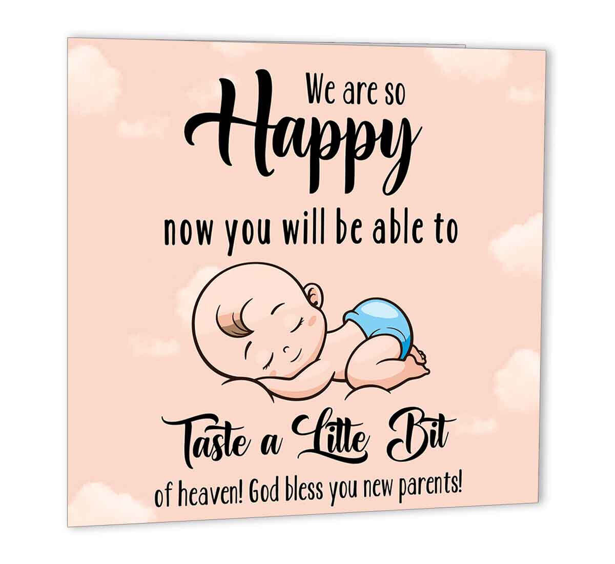 Congratulations New Parent Card 147 x 147mm New baby Card for Mum Dad - Purple Fox Gifts