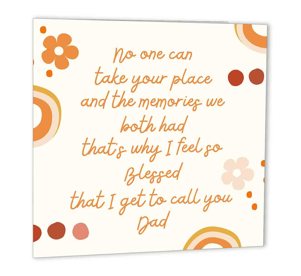 Dad Birthday Card for Dads Birthday Father Thoughtful Happy Birthday 147 x 147mm - Purple Fox Gifts
