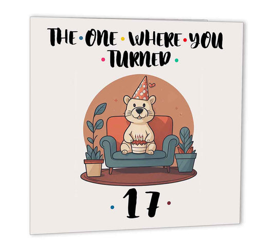 17th Birthday Card for son daughter Happy 17th Birthday Card 147 x 147mm - Purple Fox Gifts