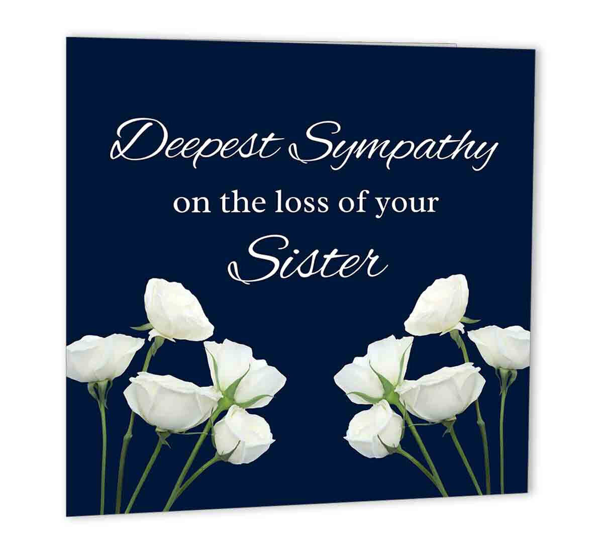 Sister Beareavement Card Sympathy Cards Mourning Sorry for your loss - Purple Fox Gifts