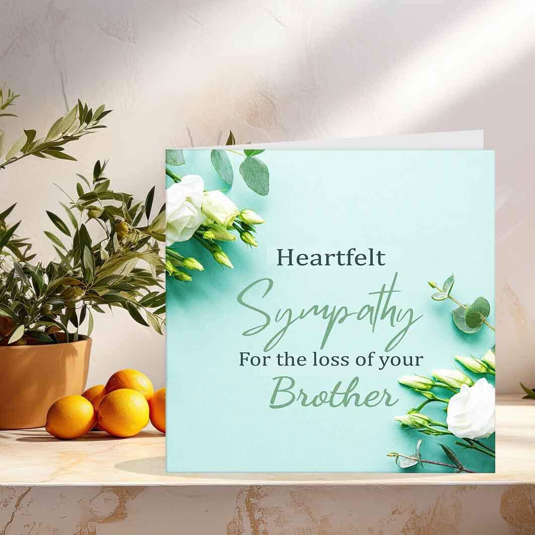Brother Bereavement Card - Sorry for your loss, sympathy card, condolences card - Purple Fox Gifts