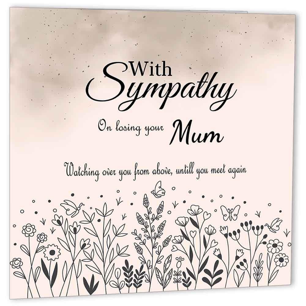 Sympathy Card - Mum Condolences - Sorry for your Loss Card Bereavement Mother - Purple Fox Gifts