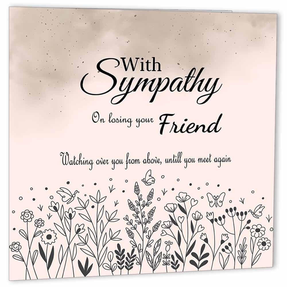 Sympathy Card - Friend Condolences - Sorry for your Loss Card Bereavement - Purple Fox Gifts
