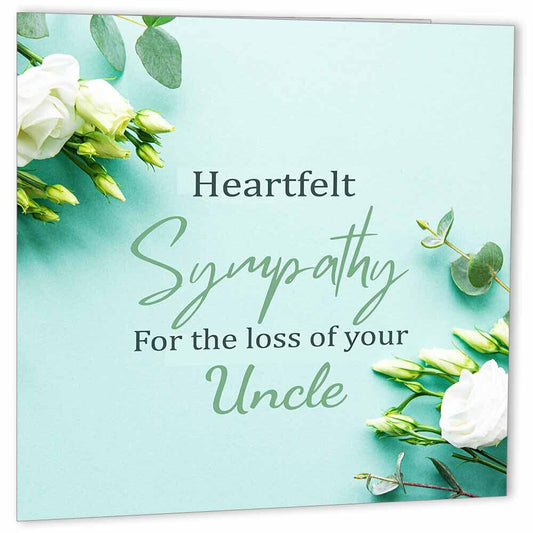 Uncle Bereavement Card - Sorry for your loss, sympathy card, condolences card - Purple Fox Gifts