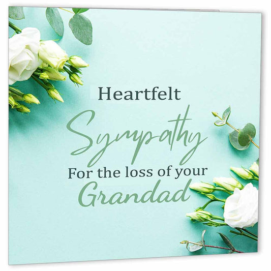 Grandad Bereavement Card - Sorry for your loss, sympathy card, condolences card - Purple Fox Gifts