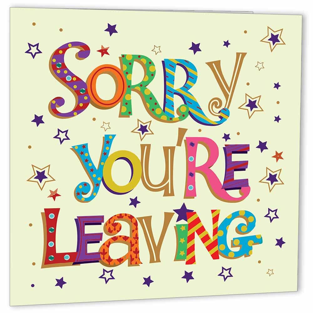 Colleagues Leaving Card - Sorry You're Leaving - Co Worker Goodbye Cards - Purple Fox Gifts