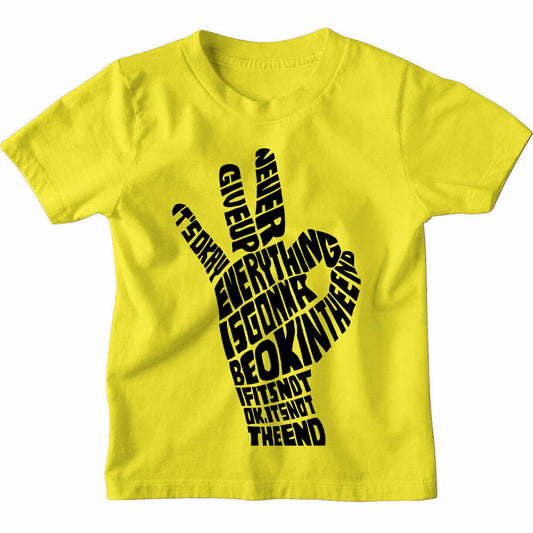 Everything&#39;s Gonna Be Ok Kids T-Shirt Mental Health Awareness day positive - Purple Fox Gifts