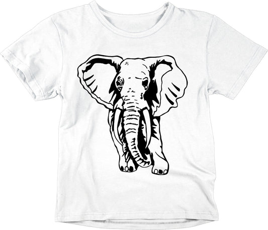 Kids Elephant T-Shirt Unisex Childrens - Purple Fox Gifts