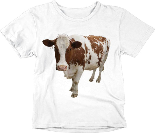 Kids Cow T-Shirt Unisex Childrens - Purple Fox Gifts