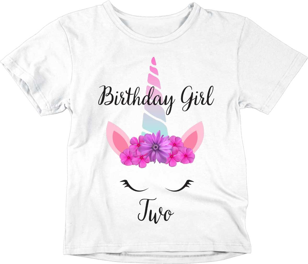 2nd Birthday Girl T-Shirt Kids Unicorn Girls 2nd Birthday Outfit - Purple Fox Gifts