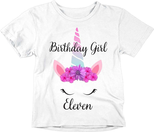 11th Birthday Girl T-Shirt Kids Unicorn Girls 11th Birthday Outfit - Purple Fox Gifts