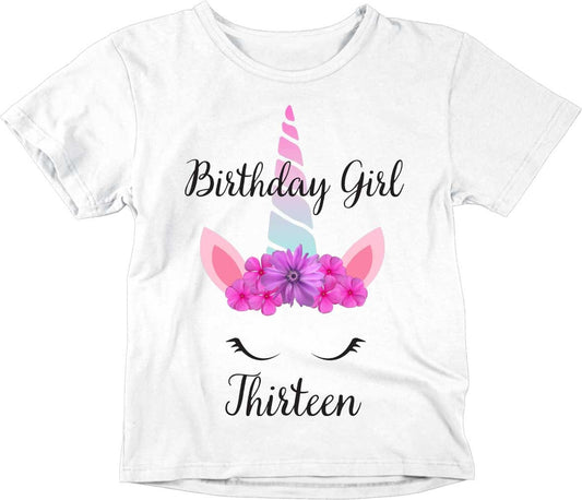 13th Birthday Girl T-Shirt Kids Unicorn Girls 13th Birthday Outfit - Purple Fox Gifts