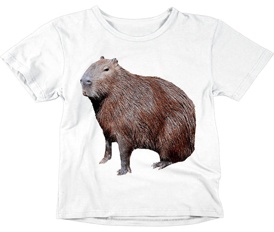 Kids Capybara T-Shirt Unisex Childrens Top - Purple Fox Gifts