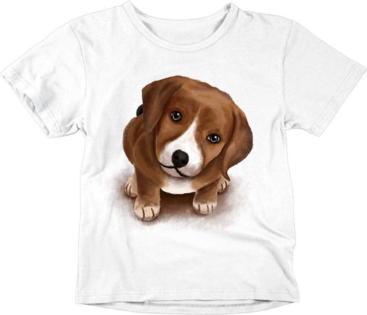 Kids Beagle Puppy T-Shirt Unisex Childrens - Purple Fox Gifts