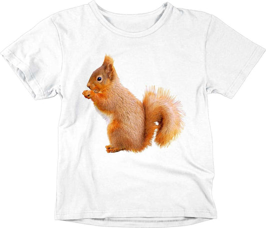 Kids Red Squirrel T-Shirt Unisex Childrens - Purple Fox Gifts