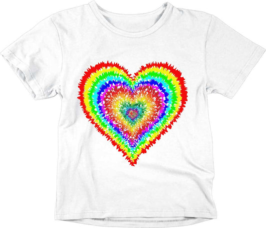 Kids Heart T-Shirt Unisex Childrens - Purple Fox Gifts