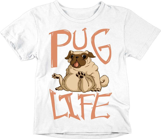 Kids Pug Life T-Shirt Unisex Childrens - Purple Fox Gifts