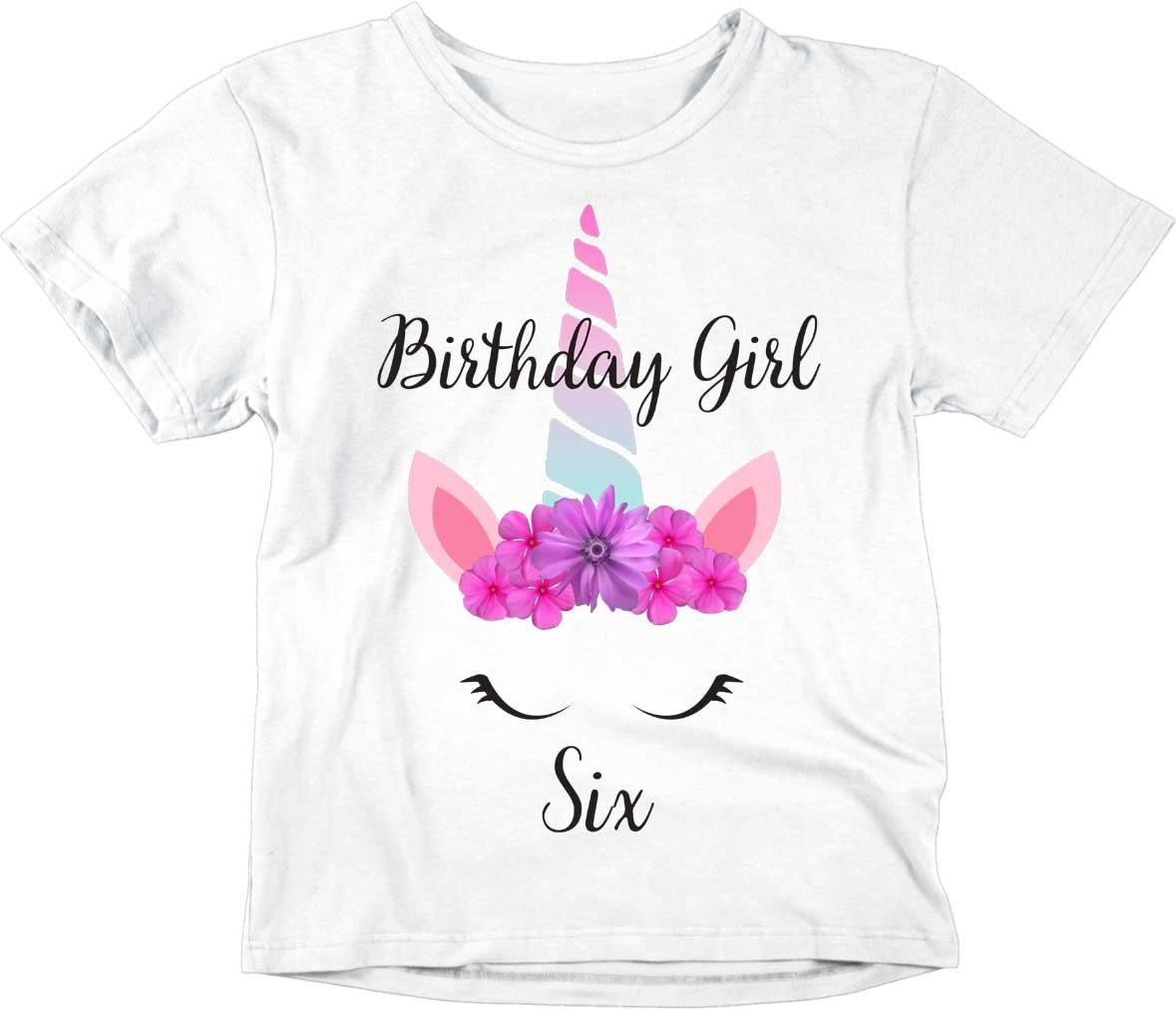6th Birthday Girl T-Shirt Kids Unicorn Girls 6th Birthday Outfit - Purple Fox Gifts