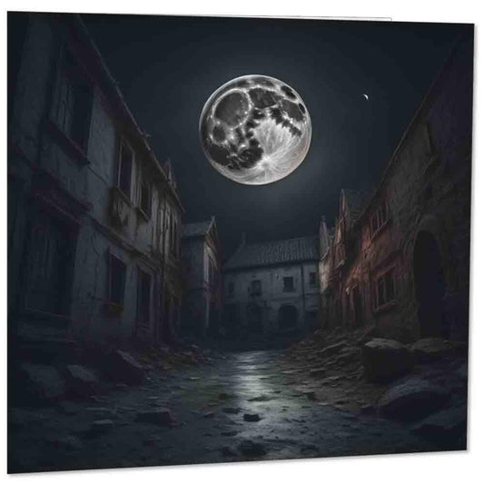Moon Greeting Card - Full Moon 145mm x 145mm