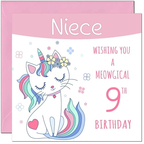 Niece Birthday Card - Meowgical Funny Cat