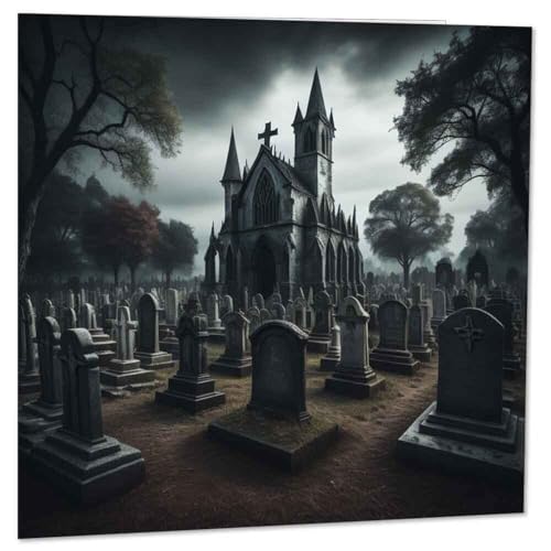 Gothic Graveyard Greeting Card - Alternative Birthday cards 145 x 145mm