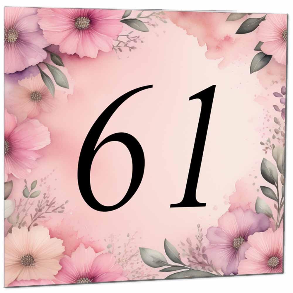 Birthday Card for Women Men - Pink Floral Birthday Cards for 39 year old woman thirty Nine, thirty ninth Ladies Mum Aunt Sister Niece Daughter