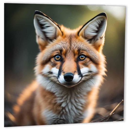 Fox Birthday Card Cute Fox Greeting Card 150mm x 150mm