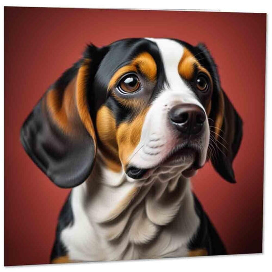 Beagle Greeting Card - With Envelope 145mm x 145mm