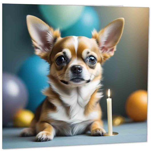 Chihuahua Birthday Card - With Envelope 145mm x 145mm