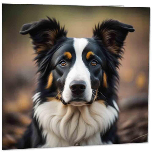 Border Collie Dog Greeting Card - 145mm x 145mm