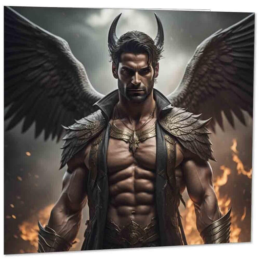 Fallen Angel Greeting Card - Fantasy Card 145mm x 145mm