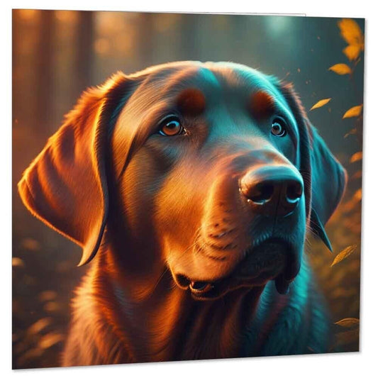 Labrador Dog Greeting Card 145 x 145mm Beautiful Labrador bday Card