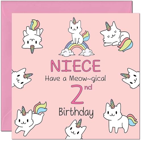 Niece Birthday Card - Funny Cat Cute Niece's