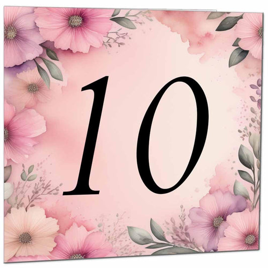 Birthday Card for Women Men - Pink Floral Birthday Cards for 39 year old woman thirty Nine, thirty ninth Ladies Mum Aunt Sister Niece Daughter
