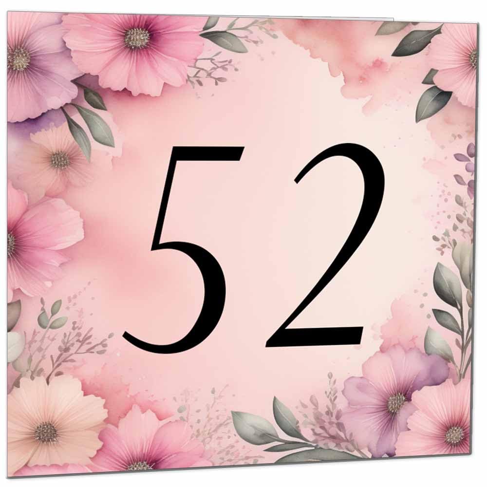 Birthday Card for Women Men - Pink Floral Birthday Cards for 39 year old woman thirty Nine, thirty ninth Ladies Mum Aunt Sister Niece Daughter
