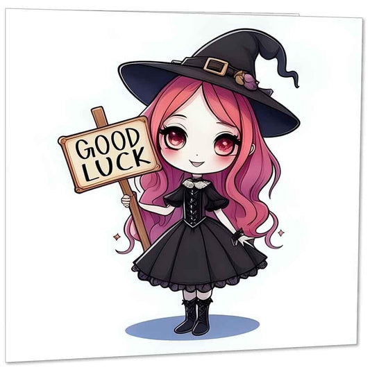 Cute Good Luck Card - Womens New Job Card, Colleague leaving card 145x145mm