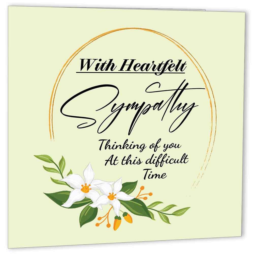 With Heartfelt Sympathy card, Sorry for your Loss Card condolences Bereavement,