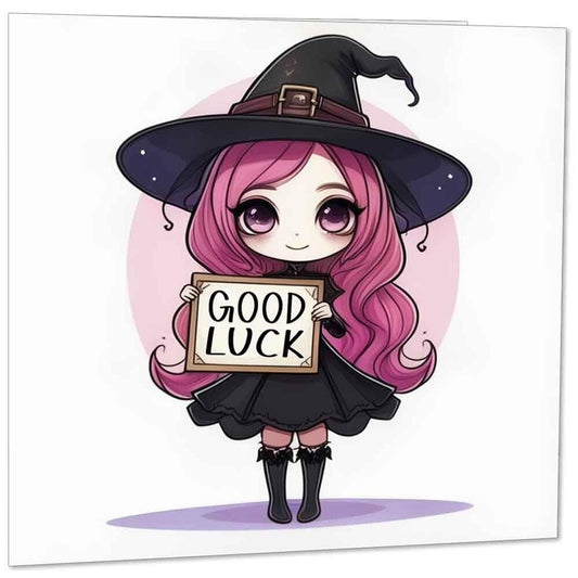 Cute Good Luck Card for Women New Job Card, Colleague leaving card 145x145mm