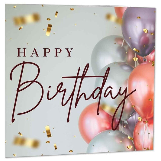 Happy Birthday Card for mum dad son daughter friend Uncle Aunt 145 x 145mm