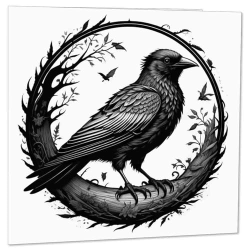 Crow Raven Greeting Card 145 x 145mm